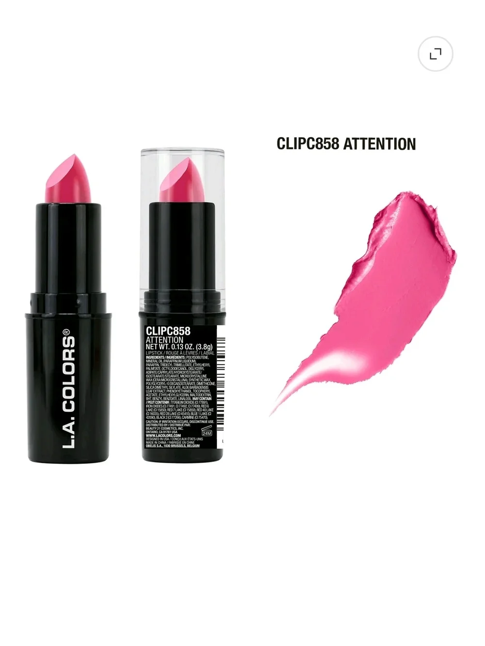 3 For $10🆕L.A. Colors Bright Pink Lipstick-Attention 0.13oz